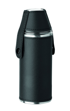 Logo trade promotional merchandise picture of: Hip flask with shot cups