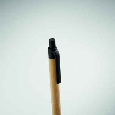 Logotrade promotional gift picture of: Push button ball pen in bamboo