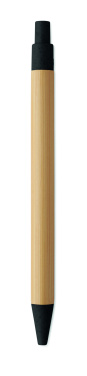 Logo trade corporate gifts picture of: Push button ball pen in bamboo