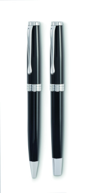 Logo trade promotional gifts image of: Ball pen and roller set
