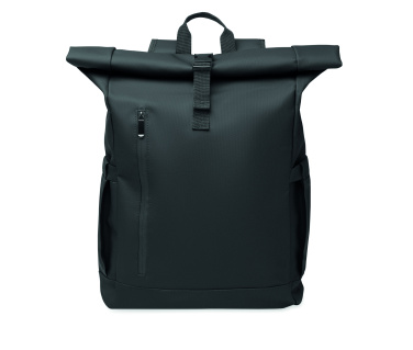 Logotrade promotional giveaway image of: Rolltop laptop rucksack 600D