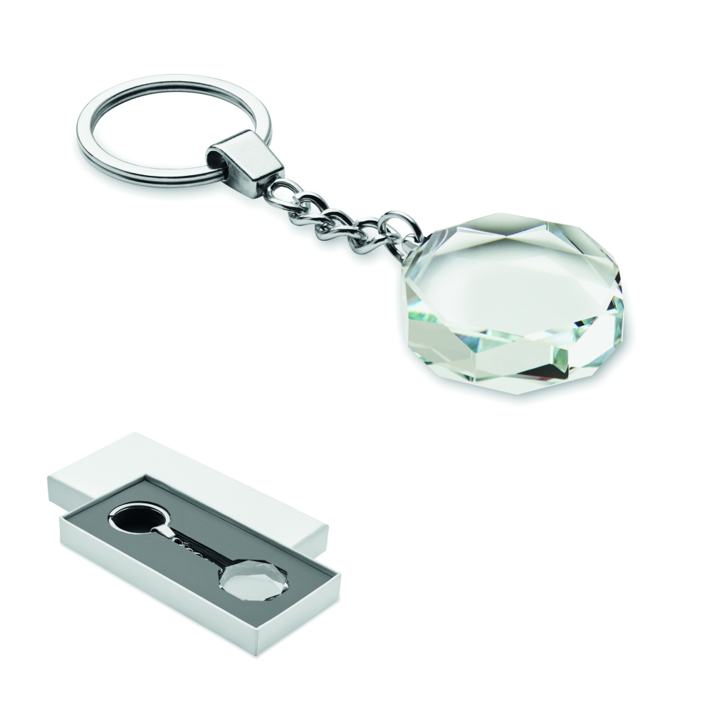Logotrade advertising product picture of: Glass round award key ring