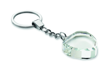 Logo trade promotional products picture of: Glass heart award key ring
