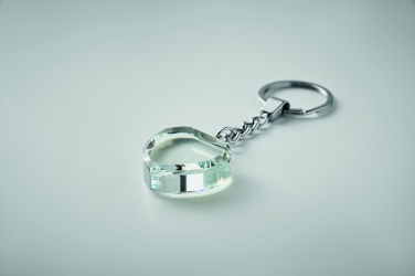 Logo trade advertising product photo of: Glass heart award key ring