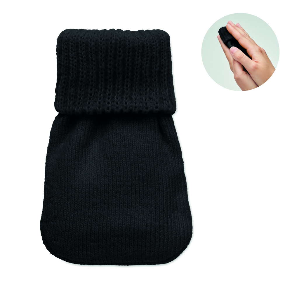 Logo trade business gifts image of: Hand warmer knitted polyester