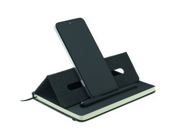 Logo trade promotional product photo of: A5 notebook with phone holder