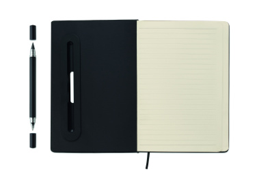 Logo trade promotional giveaways picture of: A5 notebook with phone holder