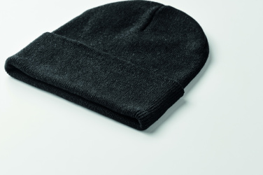 Logo trade promotional giveaways image of: Knitted beanie with cuff