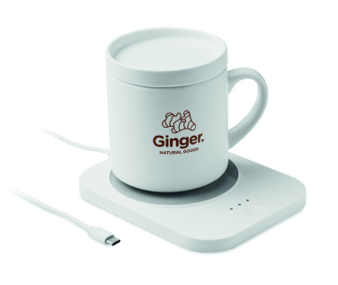Logo trade promotional gift photo of: Wireless charger mug warmer set