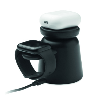 Logotrade promotional item picture of: 3 in 1 wireless charger 15W