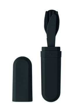 Logotrade advertising product picture of: Cutlery set and case in PLA