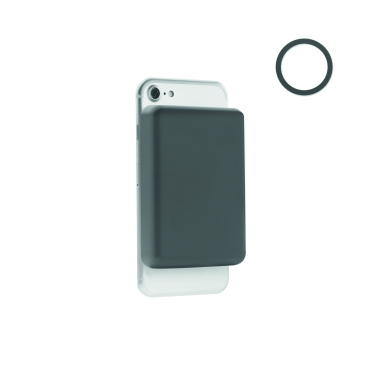 Logo trade corporate gift photo of: Magnetic wireless charger 15W powerbank 5000 mAh