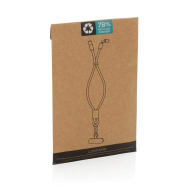 Logo trade promotional merchandise picture of: LoopAmp RCS RPET adjustable phone wrist strap 60W cable