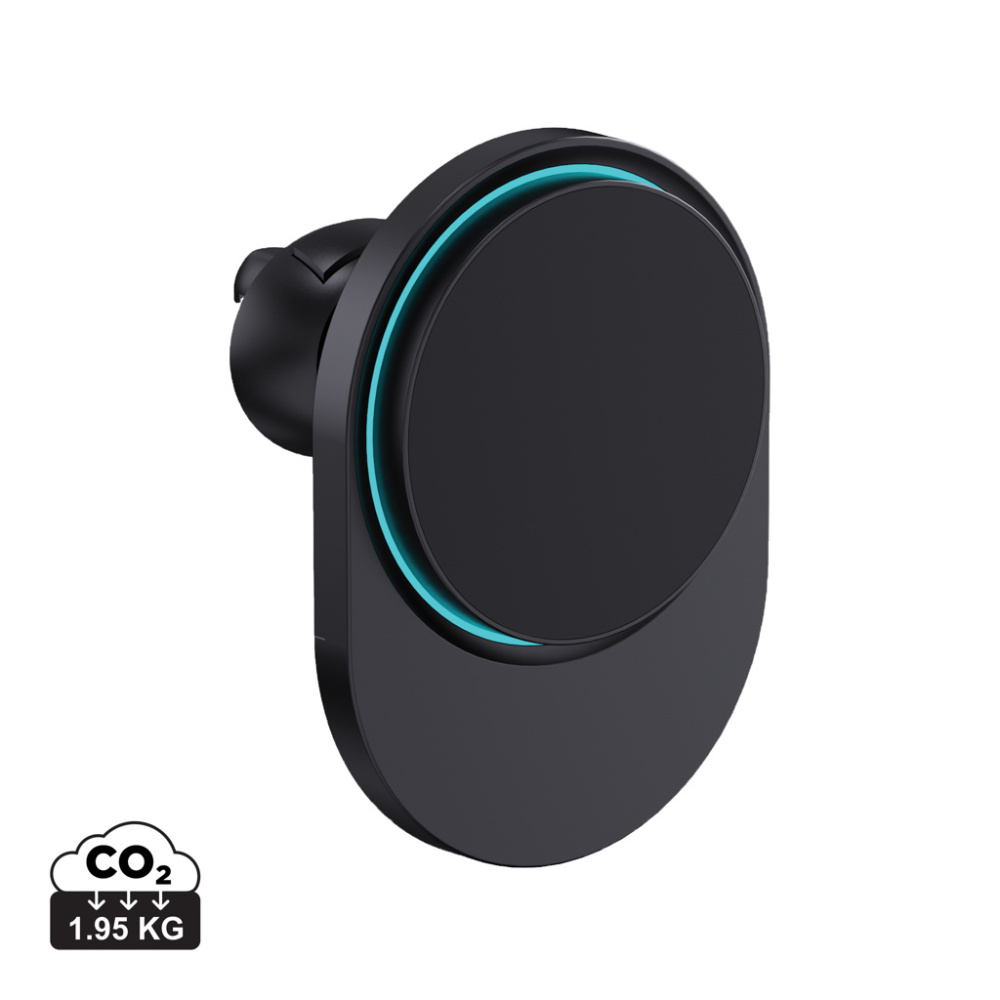 Logotrade promotional item image of: PowerCruze RCS rplastic 15W magnetic charging car holder