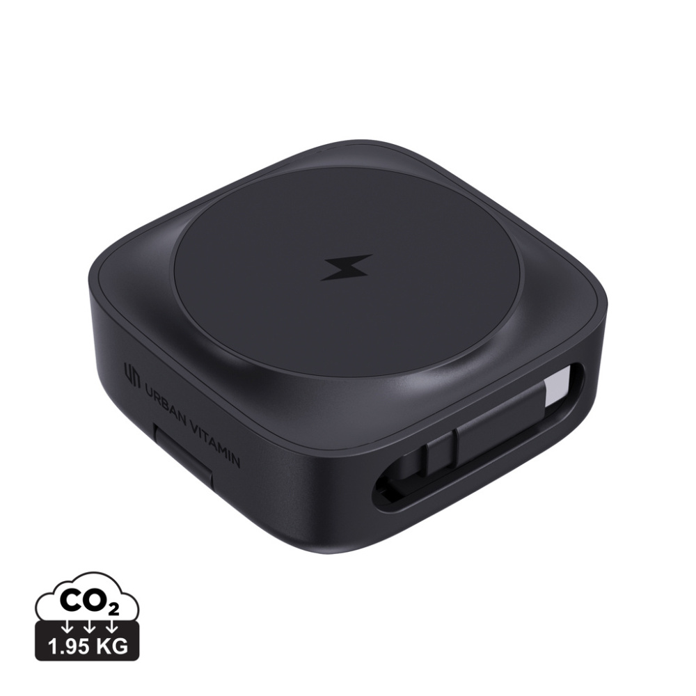 Logo trade corporate gifts image of: Urban Vitamin Goleta 2-in-1 15W magnetic wireless charger
