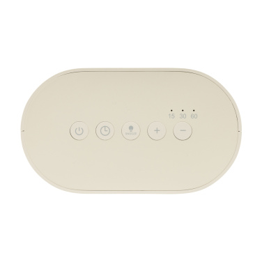 Logo trade promotional gift photo of: LumaRise RCS reycled plastic white noise alarm clock