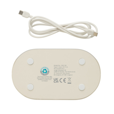 Logotrade promotional item image of: LumaRise RCS reycled plastic white noise alarm clock