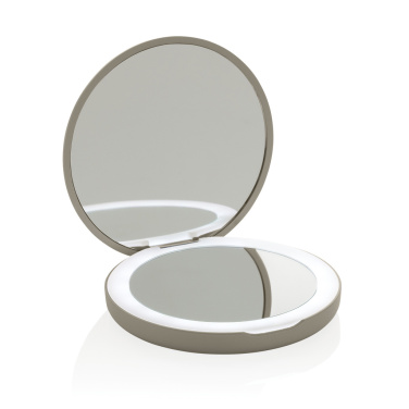 Logotrade promotional merchandise picture of: Lumora RCS recycled plastic LED re-chargeable make-up mirror