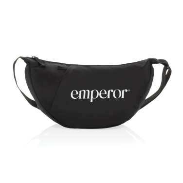 Logo trade corporate gifts image of: Crescent XL AWARE™ RPET half moon sling bag