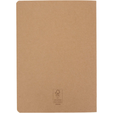 Logo trade promotional products image of: Slyk A5 kraft cahier notebook with ruled pages