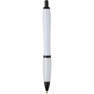 Logotrade corporate gift picture of: Nash recycled plastic ballpoint pen with black trims (black ink)