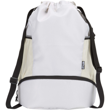 Logotrade corporate gift image of: Nomad GRS recycled sports drawstring bag with bottom compartment 18L