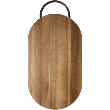 Logo trade promotional gift photo of: Prestige acacia wood chopping board with bread knife