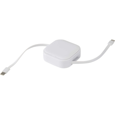 Logo trade promotional gift photo of: Gloas 5-in-1 recycled retractable data sync and 100W fast charge cable with smartphone tool kit