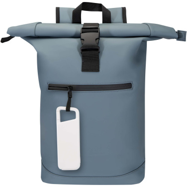 Logotrade promotional giveaways photo of: Alkes 5000 mAh 12W recycled plastic water resistant power bank with carabiner