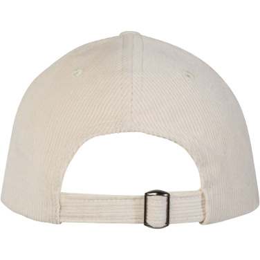 Logo trade promotional gifts image of: Hutton 6 panel recycled corduroy cap