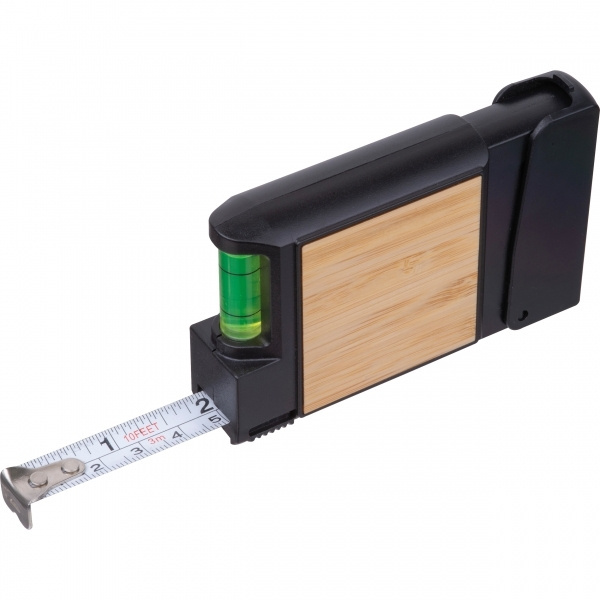 Logotrade promotional product image of: 3-Meter Tape Measure with Level HALIFAX