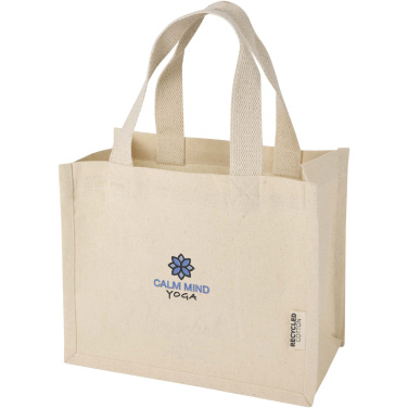Logo trade promotional giveaways picture of: Odessa 220 g/m² GRS recycled cotton mini gusset tote bag 9L