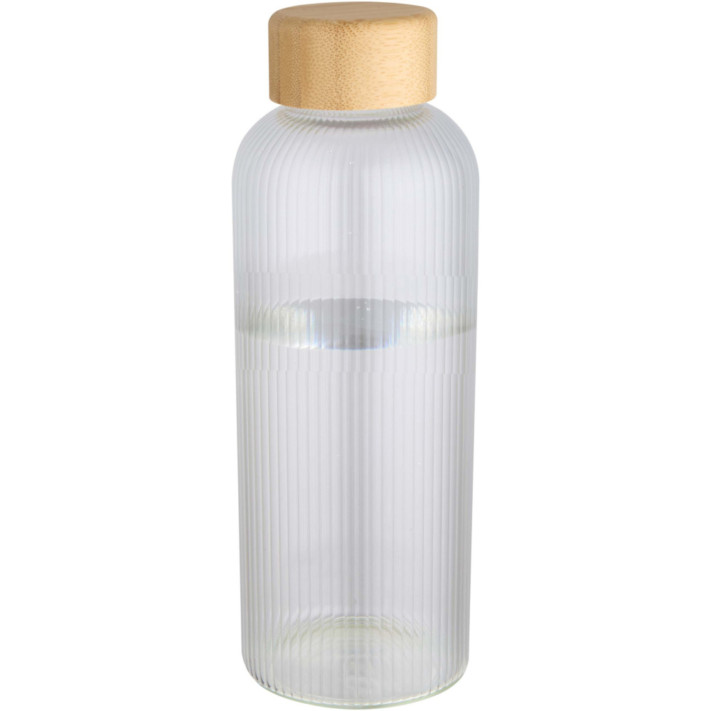 Logotrade promotional items photo of: Mirage 650 ml single-walled borosilicate glass bottle with bamboo lid