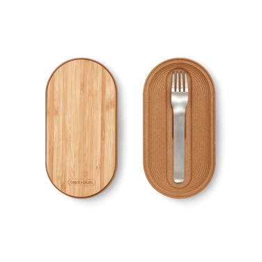 Logo trade promotional merchandise image of: Black+Blum Stainless Steel Double Bento Box