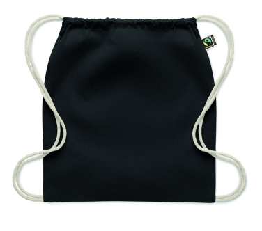 Logo trade promotional gifts picture of: Drawstring bag Fairtrade 180gr