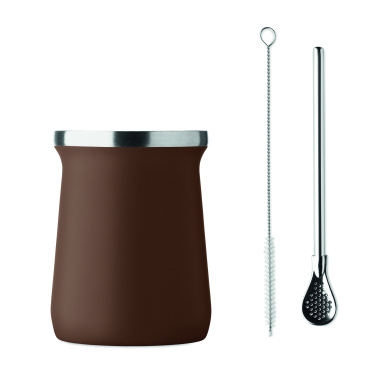 Logo trade promotional giveaways image of: Yerba mate tea cup