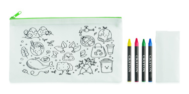 Logotrade promotional product picture of: Pencil case with 4 crayons