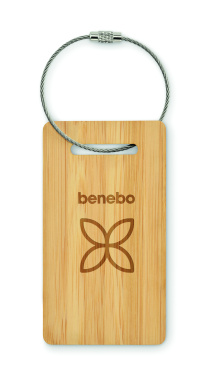 Logotrade business gift image of: Bamboo luggage tag