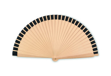 Logo trade promotional item photo of: Wooden hand fan