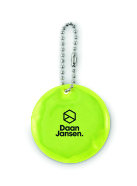 Logo trade corporate gift photo of: Round reflective keyring