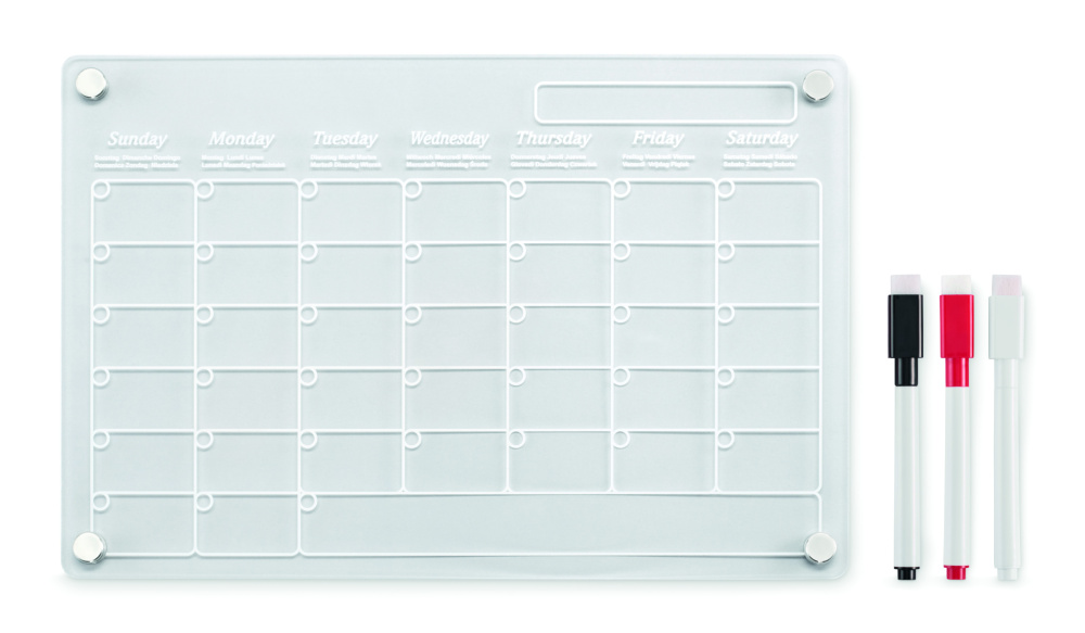 Logo trade promotional products image of: Magnetic acrylic planner