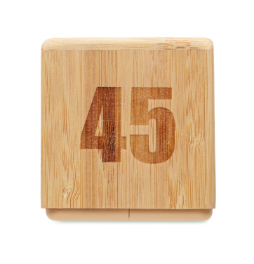 Logotrade promotional product image of: Bamboo twist snooze timer