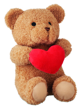 Logotrade advertising product image of: Teddy bear with heart 23cm