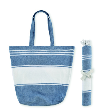 Logotrade promotional gift picture of: Beach bag with hammam towel