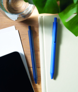 Logo trade advertising products image of: Wheat Straw/ABS push type pen