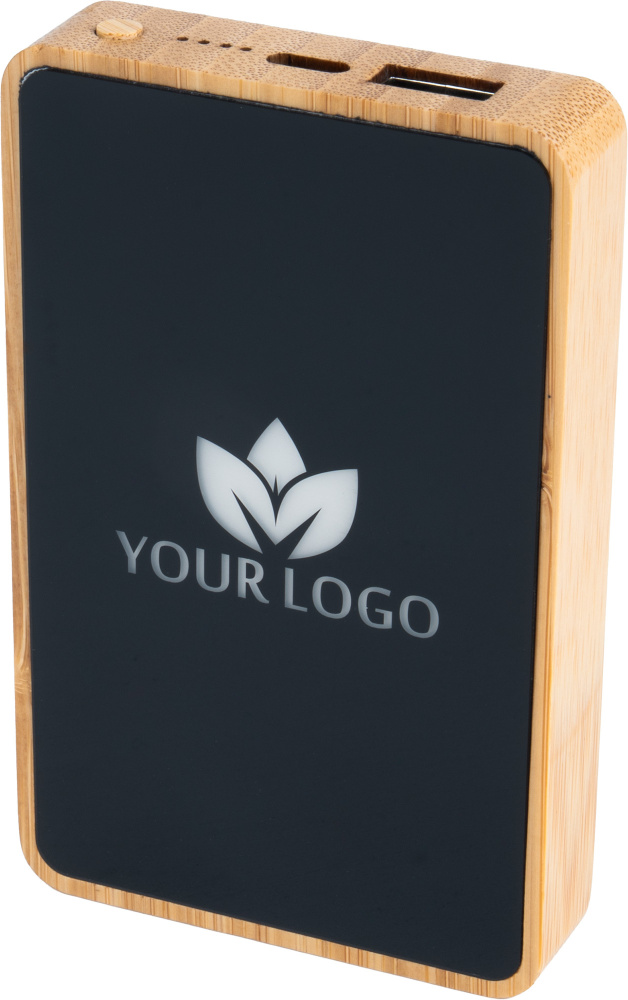 Logo trade promotional merchandise picture of: Power Bank 5000 mAh with illuminated logo