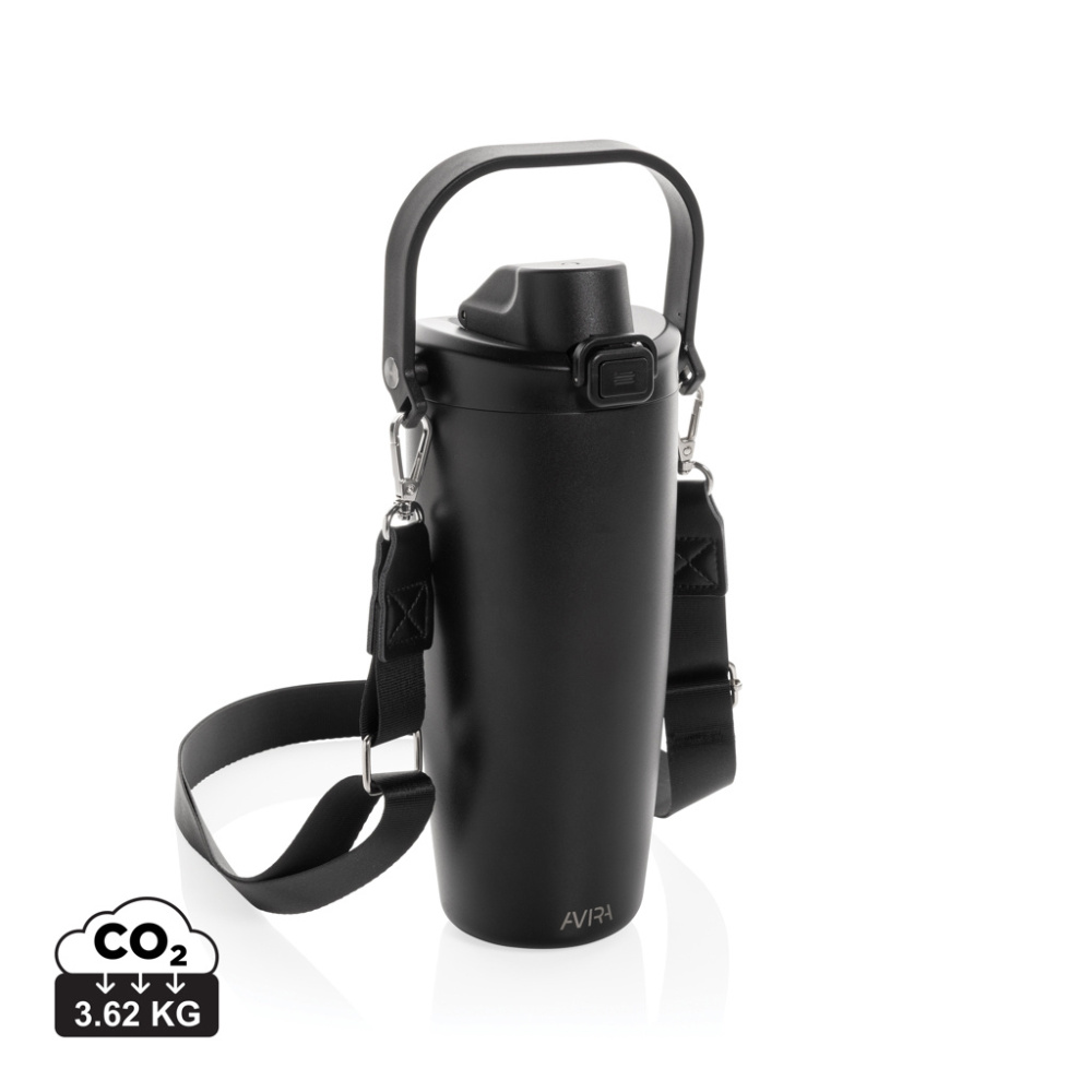 Logotrade promotional item picture of: Avira Ayala RCS re-steel duosip lockable crossbody tumbler