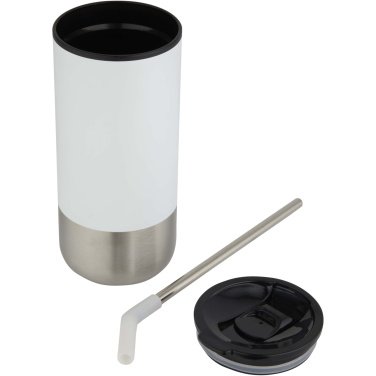 Logotrade promotional merchandise picture of: Grayson 480 ml RCS recycled insulated tumbler with straw