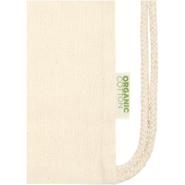 Logotrade promotional merchandise image of: Odisha 100 g/m² OCS organic drawstring bag 5L