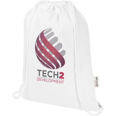 Logo trade corporate gift photo of: Peru Blend 180 g/m² GRS recycled drawstring bag 5L